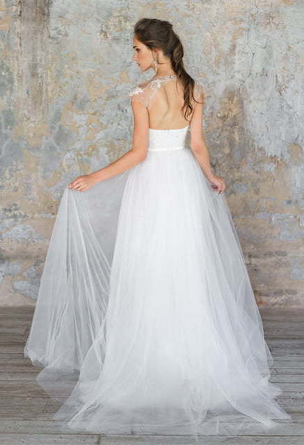 Свадебное платье Felice. Силуэт А-силуэт, Прямое. Цвет Белый / Молочный. Вид 8