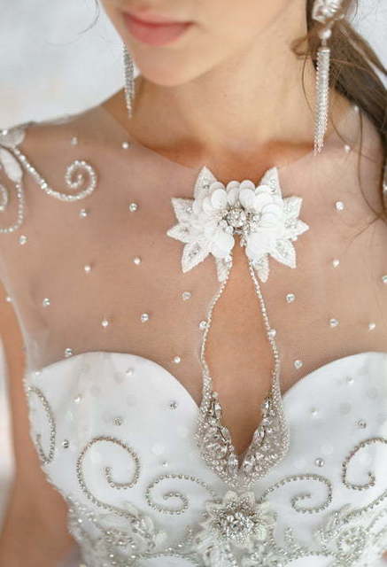 Свадебное платье Felice. Силуэт А-силуэт, Прямое. Цвет Белый / Молочный. Вид 9