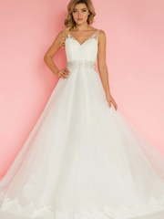 Свадебное платье 920. Силуэт А-силуэт. Цвет Белый / Молочный. Вид 1