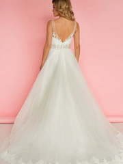 Свадебное платье 920. Силуэт А-силуэт. Цвет Белый / Молочный. Вид 2