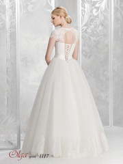 Свадебное платье 1117. Силуэт Пышное, А-силуэт. Цвет Белый / Молочный. Вид 2