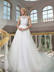 Свадебное платье 1217. Силуэт А-силуэт. Цвет Белый / Молочный. Вид 1