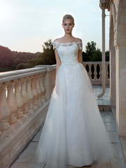 Свадебное платье 1216. Силуэт А-силуэт, Рыбка. Цвет Белый / Молочный. Вид 1