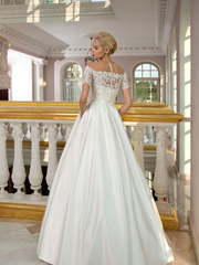 Свадебное платье 1225. Силуэт А-силуэт. Цвет Белый / Молочный. Вид 2