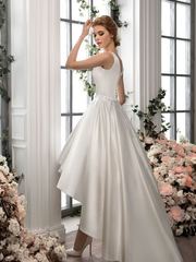 Свадебное платье 1155. Силуэт А-силуэт. Цвет Белый / Молочный, Айвори / Капучино. Вид 2