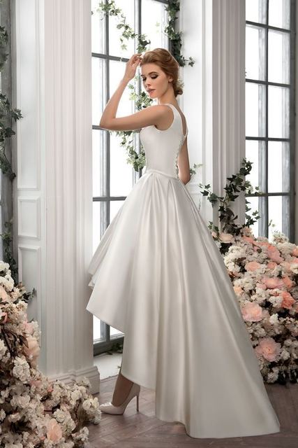 Свадебное платье 1155. Силуэт А-силуэт. Цвет Айвори / Капучино, Белый / Молочный. Вид 2