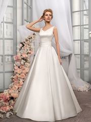 Свадебное платье 1161. Силуэт Пышное, А-силуэт. Цвет Белый / Молочный. Вид 1