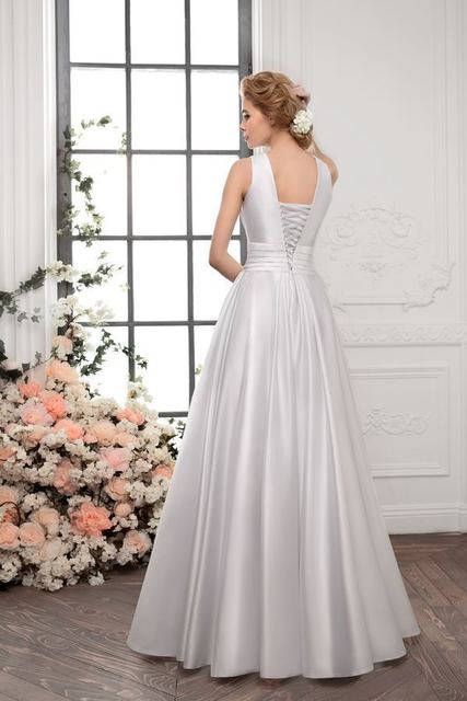 Свадебное платье 1169. Силуэт А-силуэт. Цвет Белый / Молочный. Вид 2