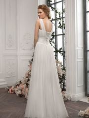 Свадебное платье 1170. Силуэт А-силуэт, Прямое, Греческий. Цвет Белый / Молочный. Вид 2