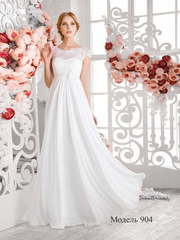 Свадебное платье 904. Силуэт А-силуэт, Прямое, Греческий. Цвет Белый / Молочный. Вид 1