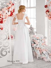 Свадебное платье 929. Силуэт А-силуэт, Прямое, Греческий. Цвет Белый / Молочный. Вид 2