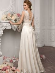 Свадебное платье 1178. Силуэт А-силуэт. Цвет Айвори / Капучино. Вид 2