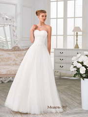 Свадебное платье 707. Силуэт А-силуэт. Цвет Белый / Молочный. Вид 1