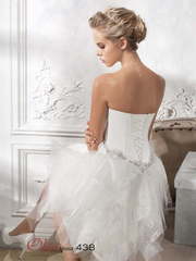 Свадебное платье 438. Силуэт А-силуэт. Цвет Белый / Молочный. Вид 2