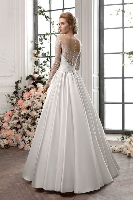 Свадебное платье 1180. Силуэт Пышное, А-силуэт. Цвет Белый / Молочный. Вид 2