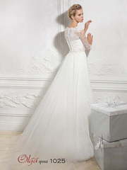 Свадебное платье 1025. Силуэт А-силуэт. Цвет Белый / Молочный. Вид 2