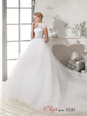 Свадебное платье 1031. Силуэт Пышное, А-силуэт. Цвет Белый / Молочный. Вид 1