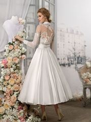 Свадебное платье 447. Силуэт А-силуэт. Цвет Белый / Молочный, Айвори / Капучино. Вид 2