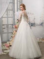 Свадебное платье 1188. Силуэт А-силуэт. Цвет Айвори / Капучино. Вид 2