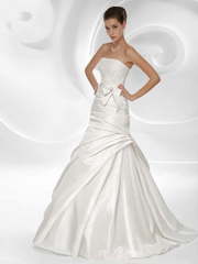 Свадебное платье 420. Силуэт А-силуэт. Цвет Белый / Молочный. Вид 1