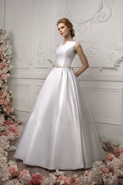 Свадебное платье 1175. Силуэт Пышное, А-силуэт. Цвет Белый / Молочный. Вид 1