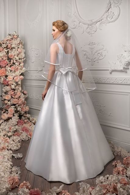 Свадебное платье 1175. Силуэт Пышное, А-силуэт. Цвет Белый / Молочный. Вид 2