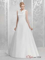 Свадебное платье 1120. Силуэт А-силуэт. Цвет Белый / Молочный. Вид 1