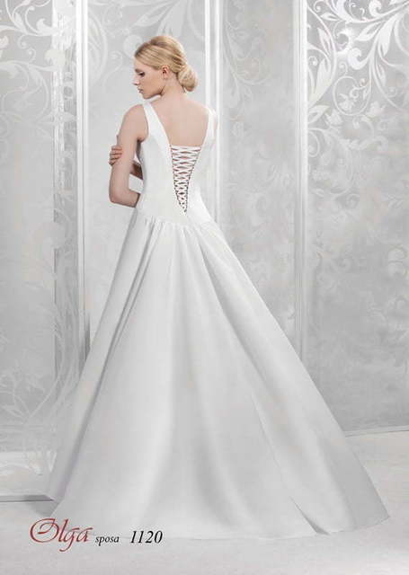 Свадебное платье 1120. Силуэт А-силуэт. Цвет Белый / Молочный. Вид 2