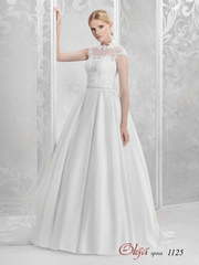 Свадебное платье 1125. Силуэт А-силуэт. Цвет Белый / Молочный. Вид 1