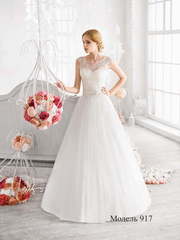 Свадебное платье 917. Силуэт Пышное, А-силуэт. Цвет Белый / Молочный. Вид 1