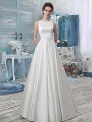 Свадебное платье 1260. Силуэт А-силуэт. Цвет Белый / Молочный. Вид 1