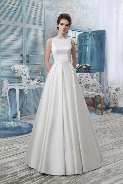 Свадебное платье 1260. Силуэт А-силуэт. Цвет Белый / Молочный. Вид 1