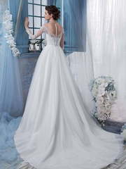 Свадебное платье 1286. Силуэт А-силуэт. Цвет Белый / Молочный. Вид 2