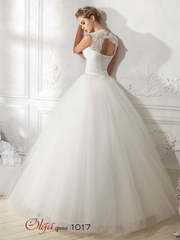 Свадебное платье 1017. Силуэт Пышное, А-силуэт. Цвет Белый / Молочный. Вид 2