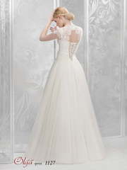 Свадебное платье 1127. Силуэт А-силуэт. Цвет Белый / Молочный, Айвори / Капучино. Вид 2