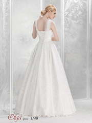 Свадебное платье 1140. Силуэт А-силуэт. Цвет Белый / Молочный. Вид 2