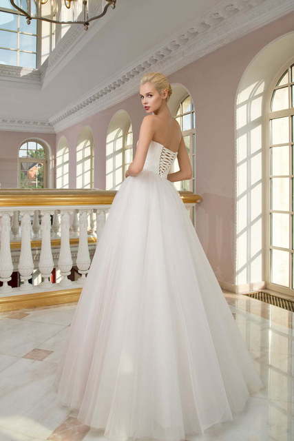 Свадебное платье 1223. Силуэт Пышное, А-силуэт. Цвет Белый / Молочный. Вид 2