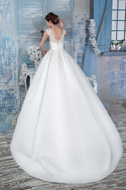 Свадебное платье 1282. Силуэт Пышное, А-силуэт. Цвет Белый / Молочный. Вид 2