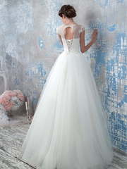 Свадебное платье 1263. Силуэт А-силуэт. Цвет Белый / Молочный. Вид 2