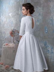 Свадебное платье 455. Силуэт А-силуэт. Цвет Белый / Молочный. Вид 2