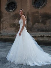 Свадебное платье Dabra. Силуэт А-силуэт. Цвет Белый / Молочный. Вид 1