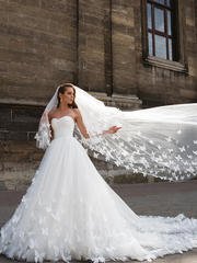 Свадебное платье Donna. Силуэт Пышное, А-силуэт. Цвет Белый / Молочный. Вид 1