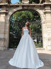 Свадебное платье Derby. Силуэт А-силуэт. Цвет Белый / Молочный. Вид 1