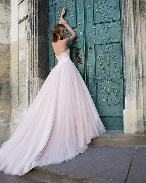 Свадебное платье Delta. Силуэт Пышное, А-силуэт. Цвет оттенки Розового. Вид 2