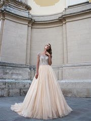 Свадебное платье Diamond. Силуэт А-силуэт. Цвет Айвори / Капучино, Персик / Оранжевый. Вид 1