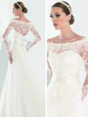 Свадебное платье Nao. Силуэт А-силуэт. Цвет Белый / Молочный. Вид 2