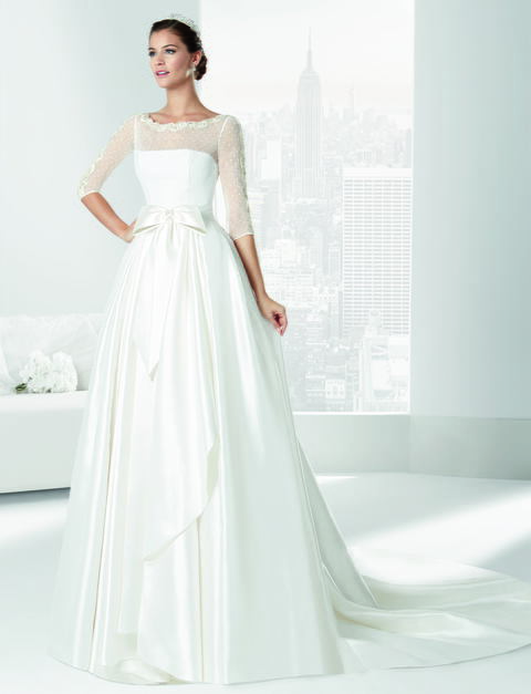 Свадебное платье Sable. Силуэт А-силуэт. Цвет Белый / Молочный. Вид 1