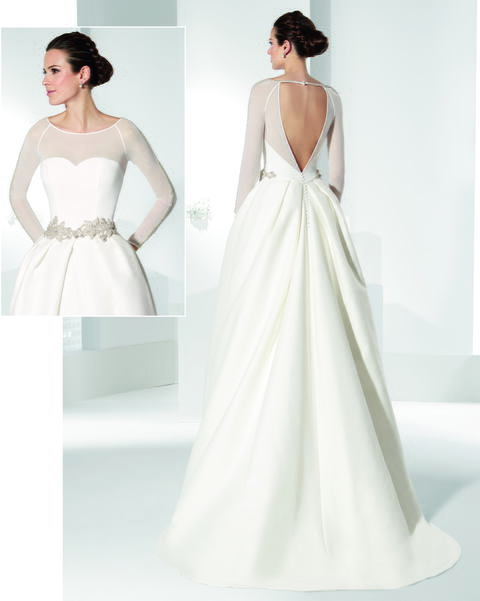 Свадебное платье Soja. Силуэт А-силуэт. Цвет Белый / Молочный. Вид 2