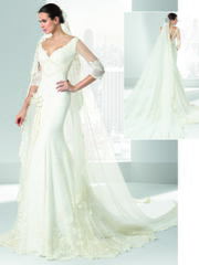 Свадебное платье Sutil. Силуэт А-силуэт, Рыбка. Цвет Белый / Молочный, Айвори / Капучино. Вид 1