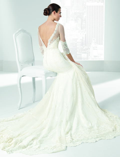 Свадебное платье Sutil. Силуэт Рыбка, А-силуэт. Цвет Айвори / Капучино, Белый / Молочный. Вид 2